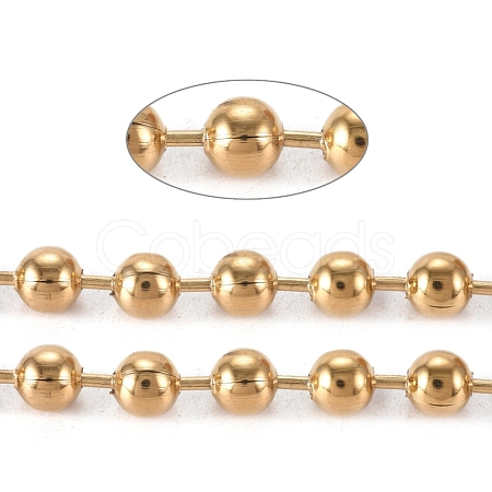 PVD Vacuum Plating 304 Stainless Steel Ball Chains CHS-F009-01H-G-1