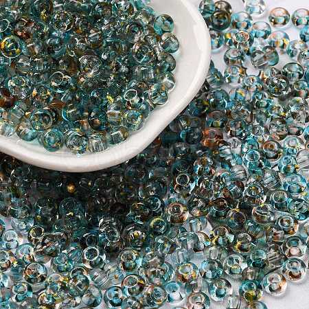 3/0 Baking Paint Transparent Colours Glass Round Beads SEED-L011-13A-02-1