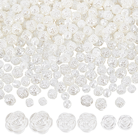 300Pcs 3 Styles Imitation Pearl Acrylic Beads OACR-GA0001-20-1