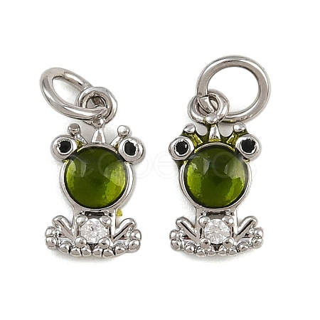 Brass Micro Pave Cubic Zirconia Pendants KK-A269-65P-1