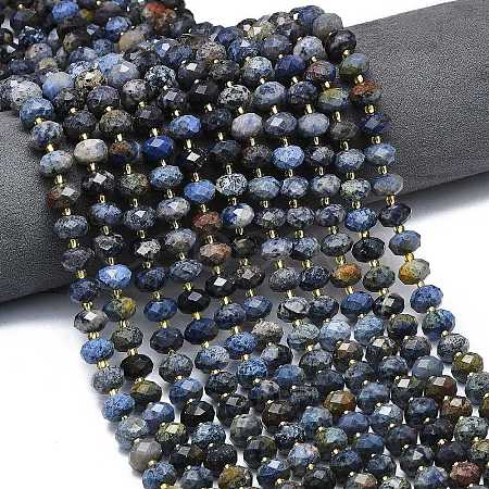Natural Dumortierite Beads Strands G-P573-A47-01-1