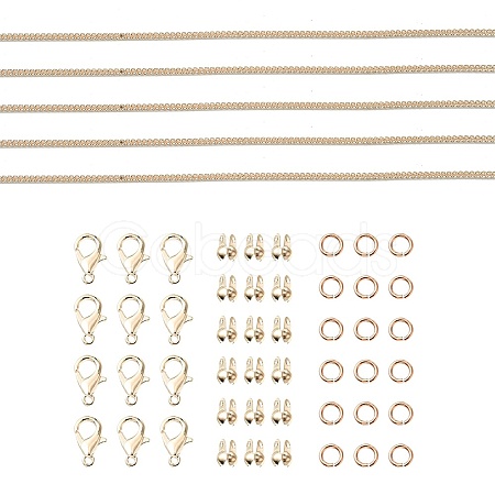 DIY Brass Chain Extender/End Chains Making Kits DIY-FS0005-61RG-1