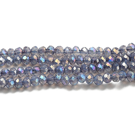 Transparent Baking Paint Glass Beads Strands DGLA-F002-02A-01-1