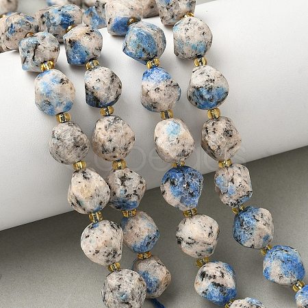 Natural Sesame Jasper Dyed Beads Strands G-U023-A08-01-1