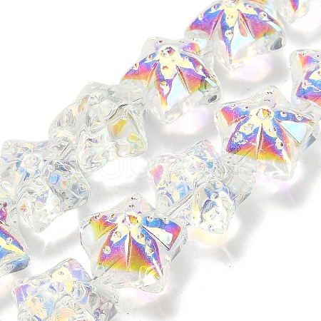 Electroplate Baking Paint Glass Beads Strands EGLA-K061-12A-AB01-1