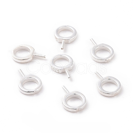 925 Sterling Silver Screw Eye Peg Bails STER-D035-42S-1