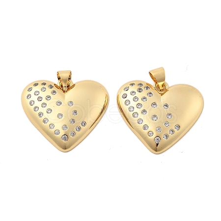 Brass Micro Pave Cubic Zirconia Pendants KK-R229-11G-A-1