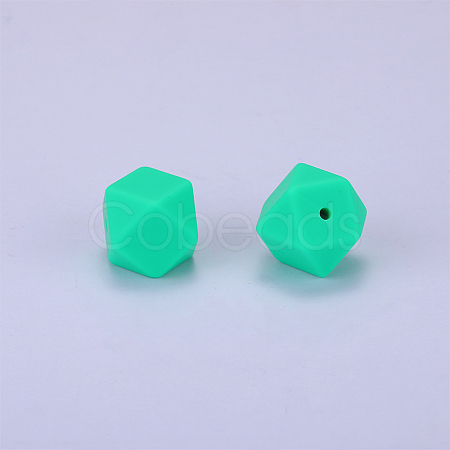 Hexagonal Silicone Focal Beads SI-JX0020A-30-1