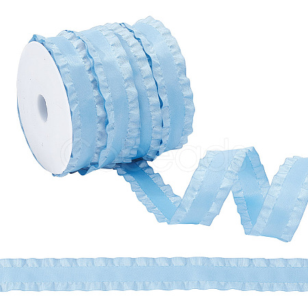 24.5~25 Yards Polyester Ruffled Ribbon SRIB-AR0001-11B-1