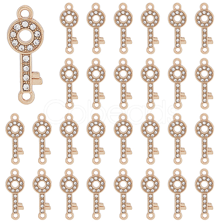 80Pcs Alloy Crystal Rhinestone Connector Charms ALRI-DC0001-04-1