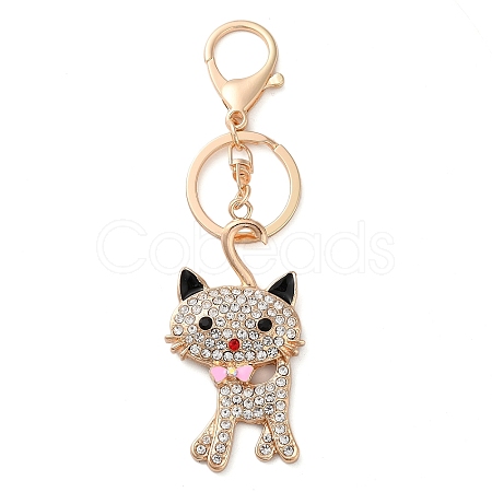 Zinc Alloy Rhinestone Keychains KEYC-M025-01KCG-1