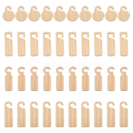 40Pcs 4 Style Blank Wood Plant Labels AJEW-CA0003-79-1