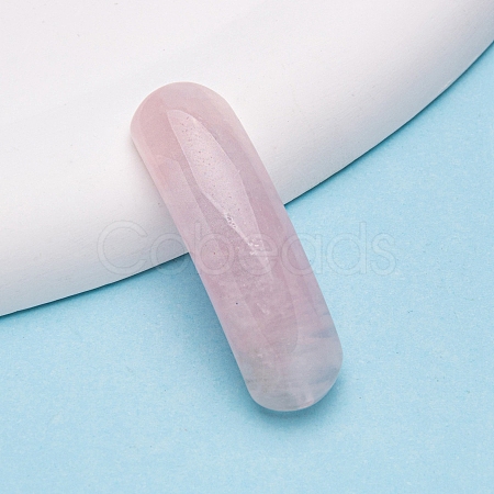 Natural Rose Quartz Curved Rectangle Links PW-WGACC19-01-1