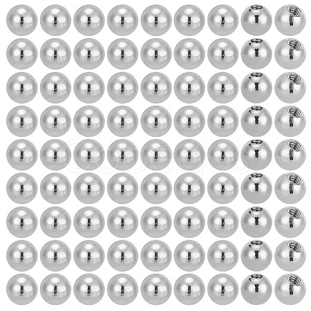 100Pcs 304 Stainless Steel Round Ear Nuts STAS-GO0001-04-1