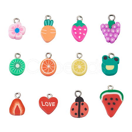 Kissitty Handmade Polymer Clay Charms CLAY-KS0001-01-1