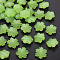 Imitation Jelly Acrylic Beads, Faceted, Snowflake, Light Green, 15x14x6mm, Hole: 1.6mm, about 970pcs/500g