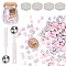 CRASPIRE Sealing Wax Particles Kits for Retro Seal Stamp, with Stainless Steel Spoon, Candle, Glass Jar, Pink, 7.3x8.6x5mm, about 110~120pcs/bag, 2 bags