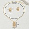 Elegant and Simple 18K Gold Plated Floral Pendant Necklace Earrings Set