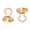 Brass Pendant Bails, Long-Lasting Plated, Real 18K Gold Plated, 4x3.5mm, Hole: 2mm, 20pcs/set