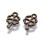 Tibetan Style Alloy Charms, Cadmium Free & Nickel Free & Lead Free, Clover Charm, Antique Bronze, 10x6x1mm, Hole: 1mm, about 5200pcs/1000g