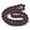 Electroplated Natural Lava Rock Beads Strands, Round, Purple Plated, 8.5mm, Hole: 1.5mm, about 52pcs/strand, 16.14 inch(41cm)