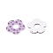 Flower Theme Printed Acrylic Pendants, Lilac, 33.5x33.5x2mm, Hole: 1.6mm