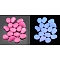 Plastic Imitation Luminous Stone Display Decoration, Nuggest, Deep Pink, 27mm