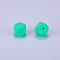 Hexagonal Silicone Beads, Chewing Beads For Teethers, DIY Nursing Necklaces Making, Spring Green, 23x17.5x23mm, Hole: 2.5mm