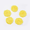 Handmade Woven Costume Accessories, Chiffon Cloth Flower, Yellow, 60x15mm