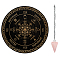 AHADEMAKER Divination Sets, including 1Pc PVC Plastic Pendulum Board, 1Pc 304 Stainless Steel Cable Chain Necklaces, 1Pc Natural Rose Quartz Stone Pendants, Octagon Pattern, Board: 200x4mm