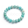 Natural Amazonite Stretch Bracelets BJEW-E373-10mm-09-1
