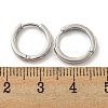 Brass Pave Clear Cubic Zirconia Hoop Earrings EJEW-L211-001P-2