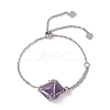 Tarnish Resistant Adjustable Braided 201 Stainless Steel Macrame Pouch Cable Chain Slider Bracelet Making BJEW-JB10284-01-2