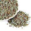 Opaque Picasso Cylinder Glass Beads SEED-Q039-06A-21-1