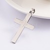 Tarnish Resistant Cross 304 Stainless Steel Pendants STAS-F143-02P-1