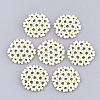 Spray Painted Acrylic Woven Beads FIND-T044-29E-1
