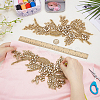 1 Pair Polyester Embroidery on Clothing Patches DIY-FG0008-15A-3