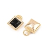 Brass Micro Pave Cubic Zirconia Pendants KK-H538-23B-G-2