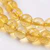 Synthetic Citrine Beads Strands G-C076-6mm-6A-3