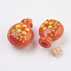 Handmade Bumpy Lampwork Perfume Bottle Pendants LAMP-P044-D-3