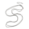 Brass Multi-strand Necklaces for Women NJEW-Q344-03P-1