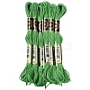 6Bundles Polyester Embroidery Floss OCOR-YW0001-25C-1