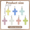 28Pcs 7 Colors Synthetic Luminous Stone Dyed Pendants G-HY0001-79-2