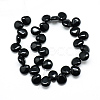 Natural Black Stone Beads Strands X-G-T005-01-2