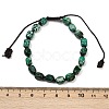 Dyed Natural Imperial Jasper Beads Braided Bead Bracelets for Men Women BJEW-D360-01B-5