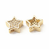 Rack Plating Brass Cubic Zirconia Beads KK-B051-01G-02-2