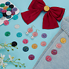 40Pcs 10 Colors Paw Print Resin Sew on Rhinestone RESI-FG0001-07-5