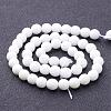 Synthetic White Agate Beads Strands G-D419-8mm-01-3