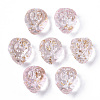Transparent Spray Painted Glass Beads LS-GLAA-R215-01-B04-1