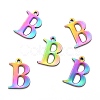 Ion Plating(IP) 304 Stainless Steel Alphabet Charms STAS-H122-B-M-2